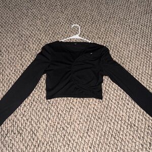 Black Long Sleeve Women's Top